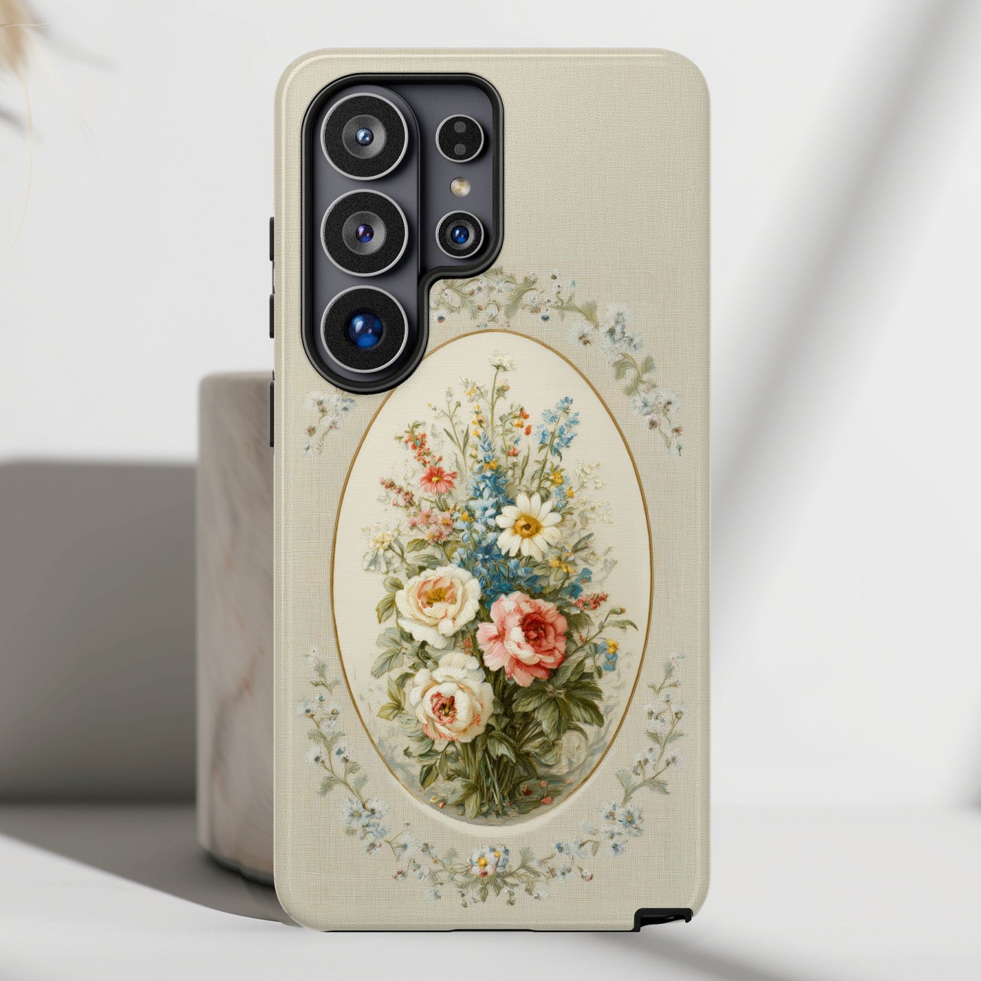 The Classic Rose Cameo – Vintage Floral Design Phone Case for Galaxy S series Phones