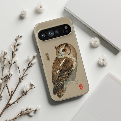 The Classic Scholar – Vintage Owl Design Phone Case for Google Pixel