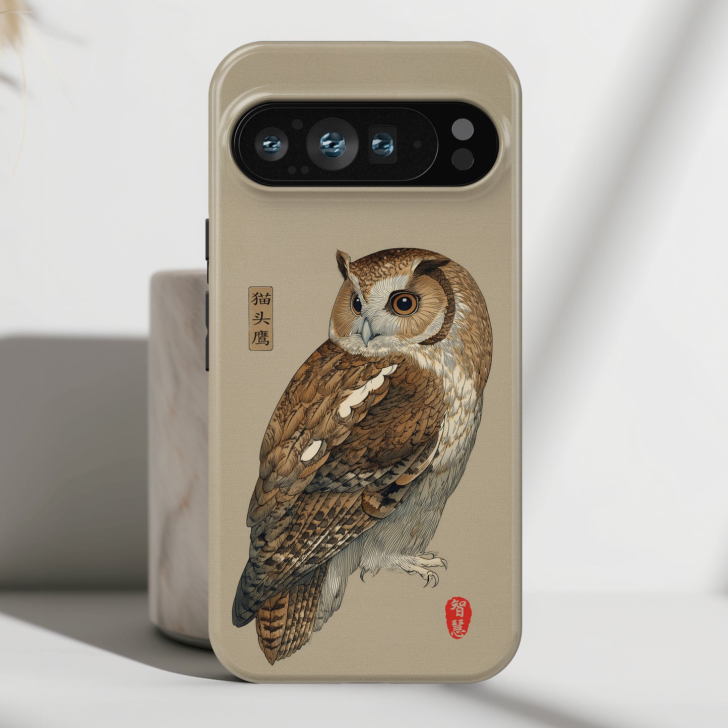The Classic Scholar – Vintage Owl Design Phone Case for Google Pixel
