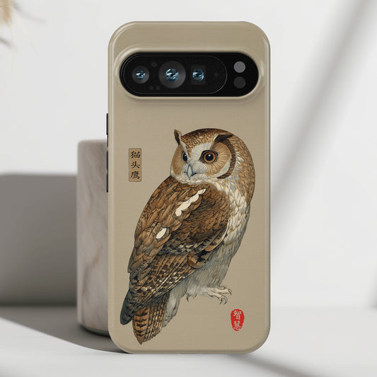 The Classic Scholar – Vintage Owl Design Phone Case for Google Pixel