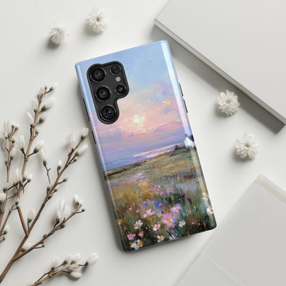 The Coastal Cottage – Impressionist Landscape Design Phone Case for Galaxy S series Phones