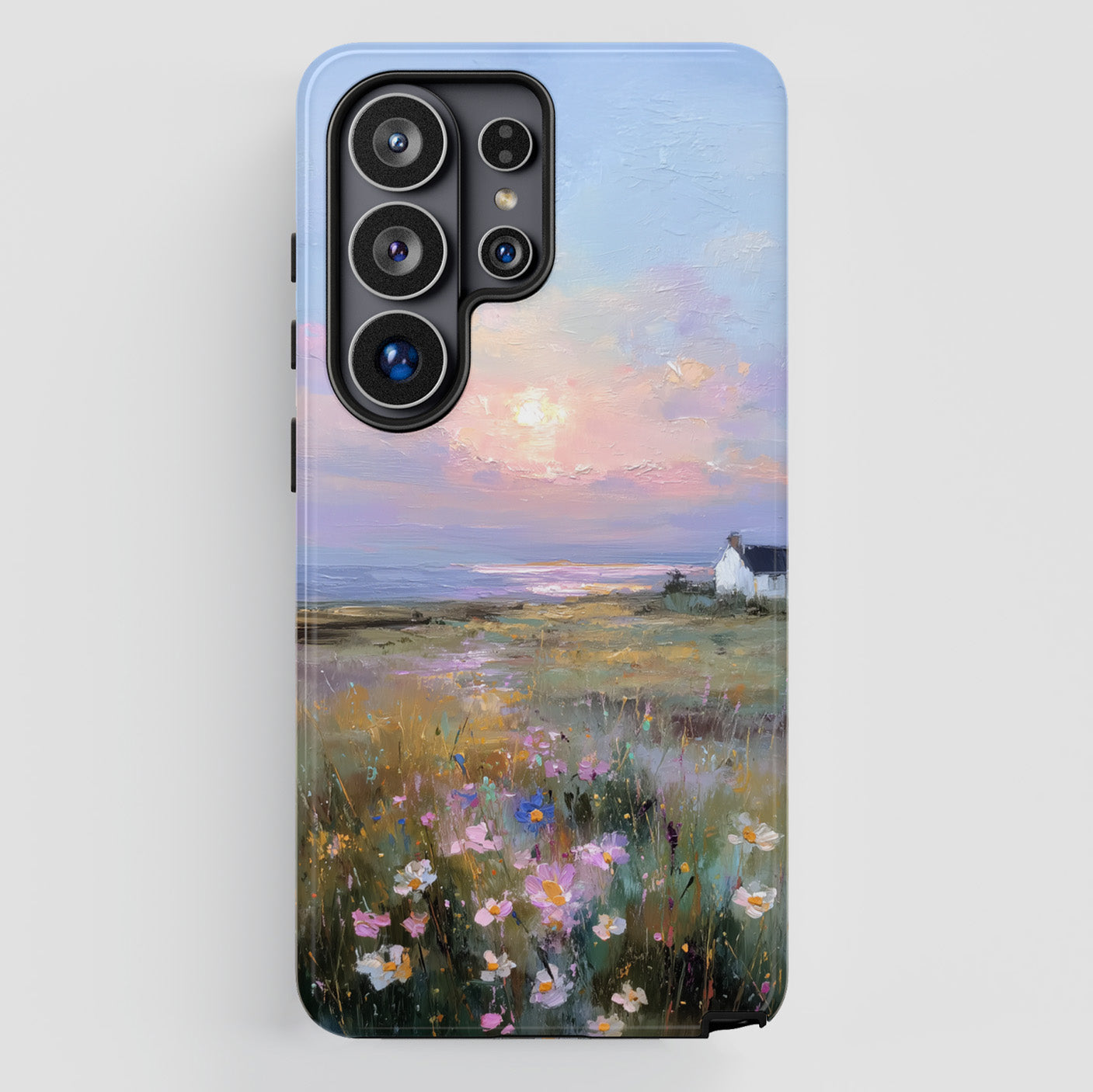 The Coastal Cottage – Impressionist Landscape Design Phone Case for Galaxy S series Phones