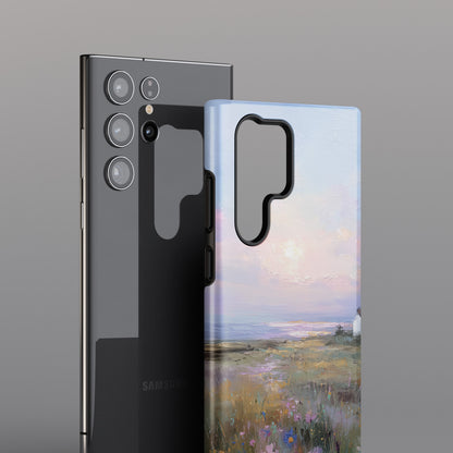 The Coastal Cottage – Impressionist Landscape Design Phone Case for Galaxy S series Phones