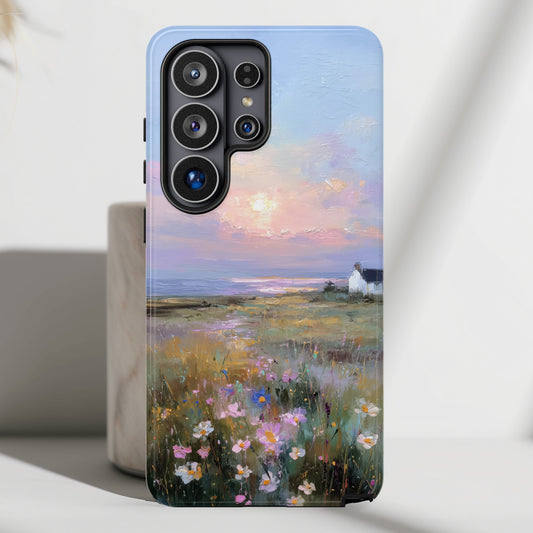 The Coastal Cottage – Impressionist Landscape Design Phone Case for Galaxy S series Phones