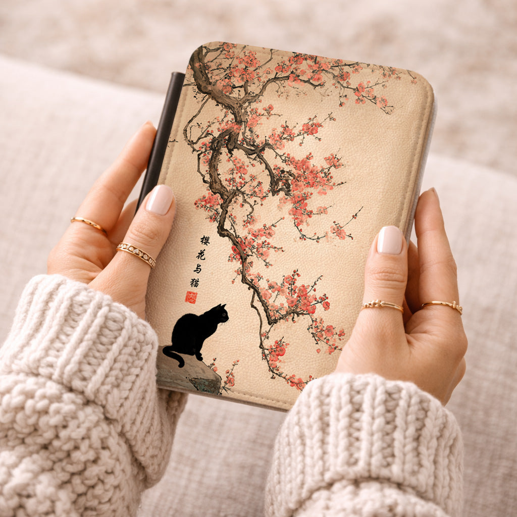 The Contemplative Cat – Traditional Ink Wash Kindle Case