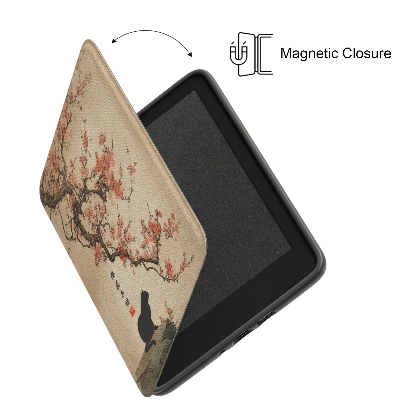 The Contemplative Cat – Traditional Ink Wash Kindle Case
