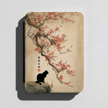 The Contemplative Cat – Traditional Ink Wash Kindle Case