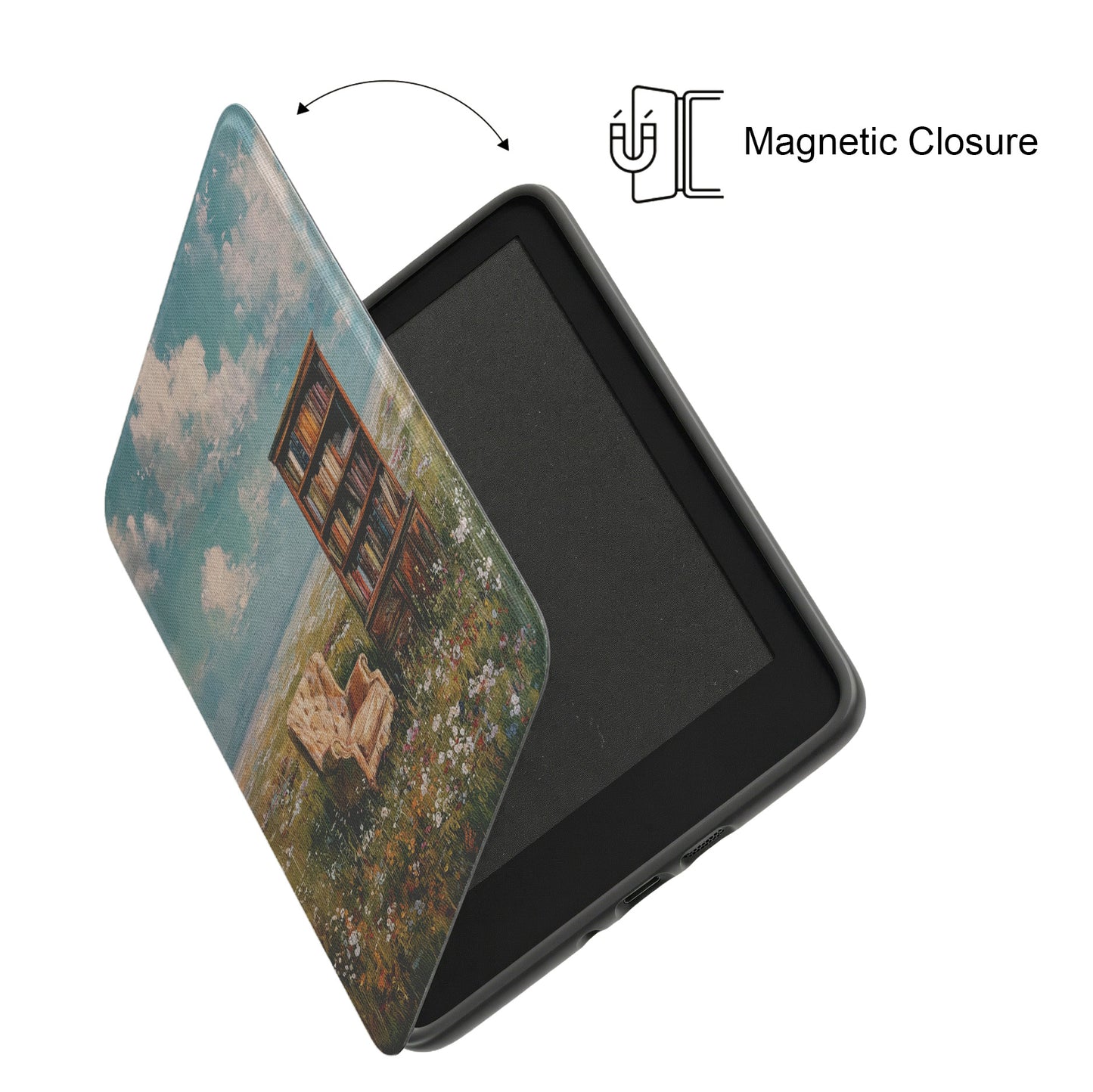 The Dreamer's Study – Surreal Meadow Design Kindle Case