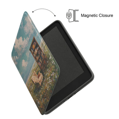 The Dreamer's Study – Surreal Meadow Design Kindle Case