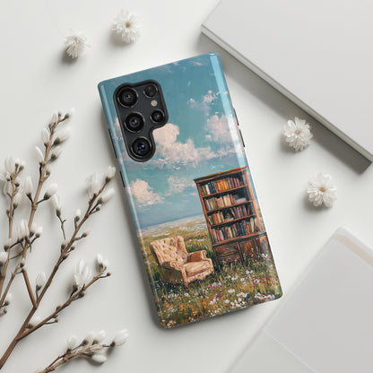 The Dreamer's Study – Surreal Meadow Design Phone Case for Galaxy S series Phones