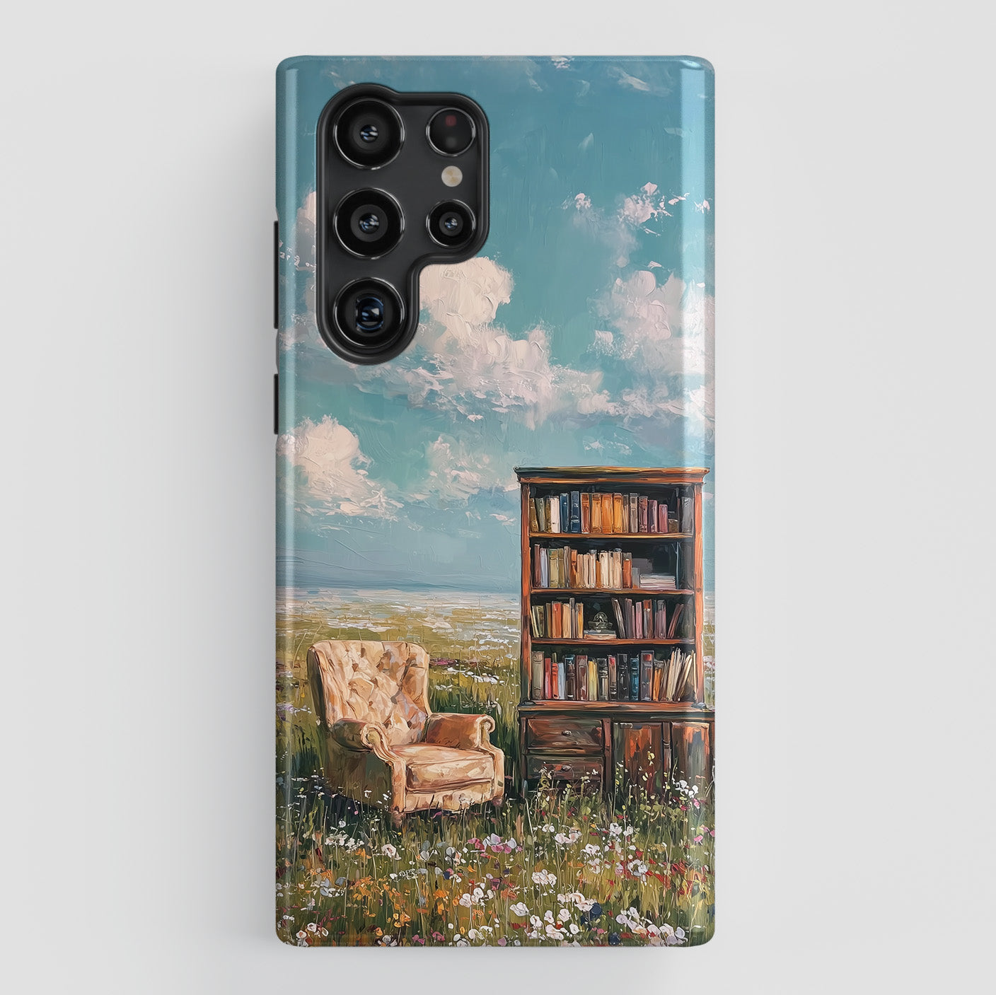 The Dreamer's Study – Surreal Meadow Design Phone Case for Galaxy S series Phones
