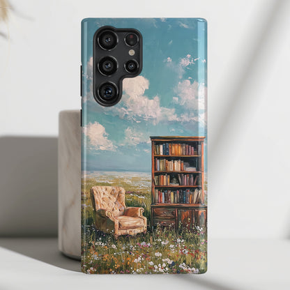 The Dreamer's Study – Surreal Meadow Design Phone Case for Galaxy S series Phones