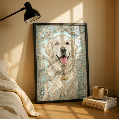 The Elegant Filigree – Custom Pet Portrait Wall Art
