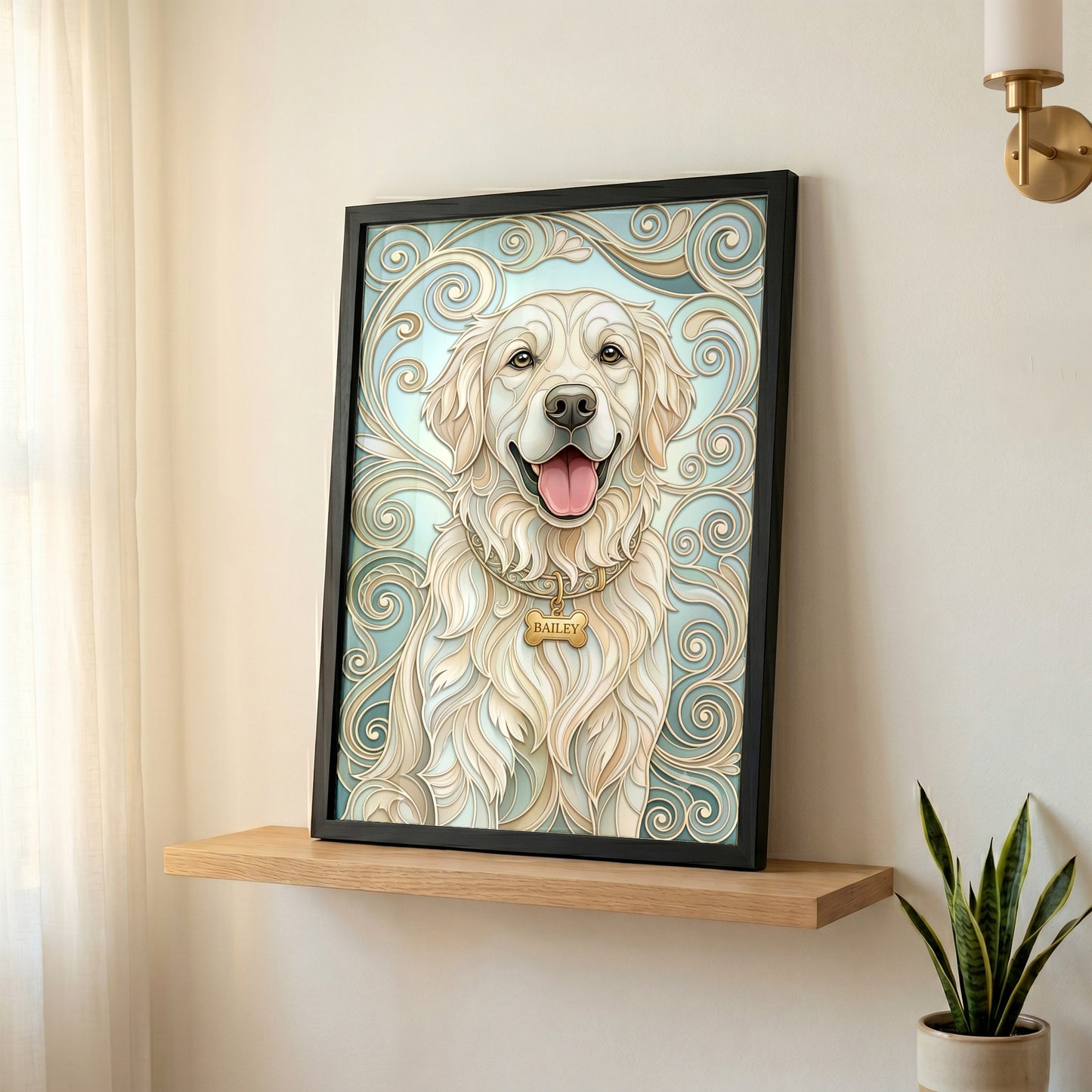 The Elegant Filigree – Custom Pet Portrait Wall Art