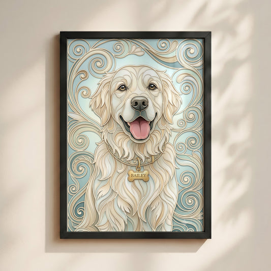 The Elegant Filigree – Custom Pet Portrait Wall Art