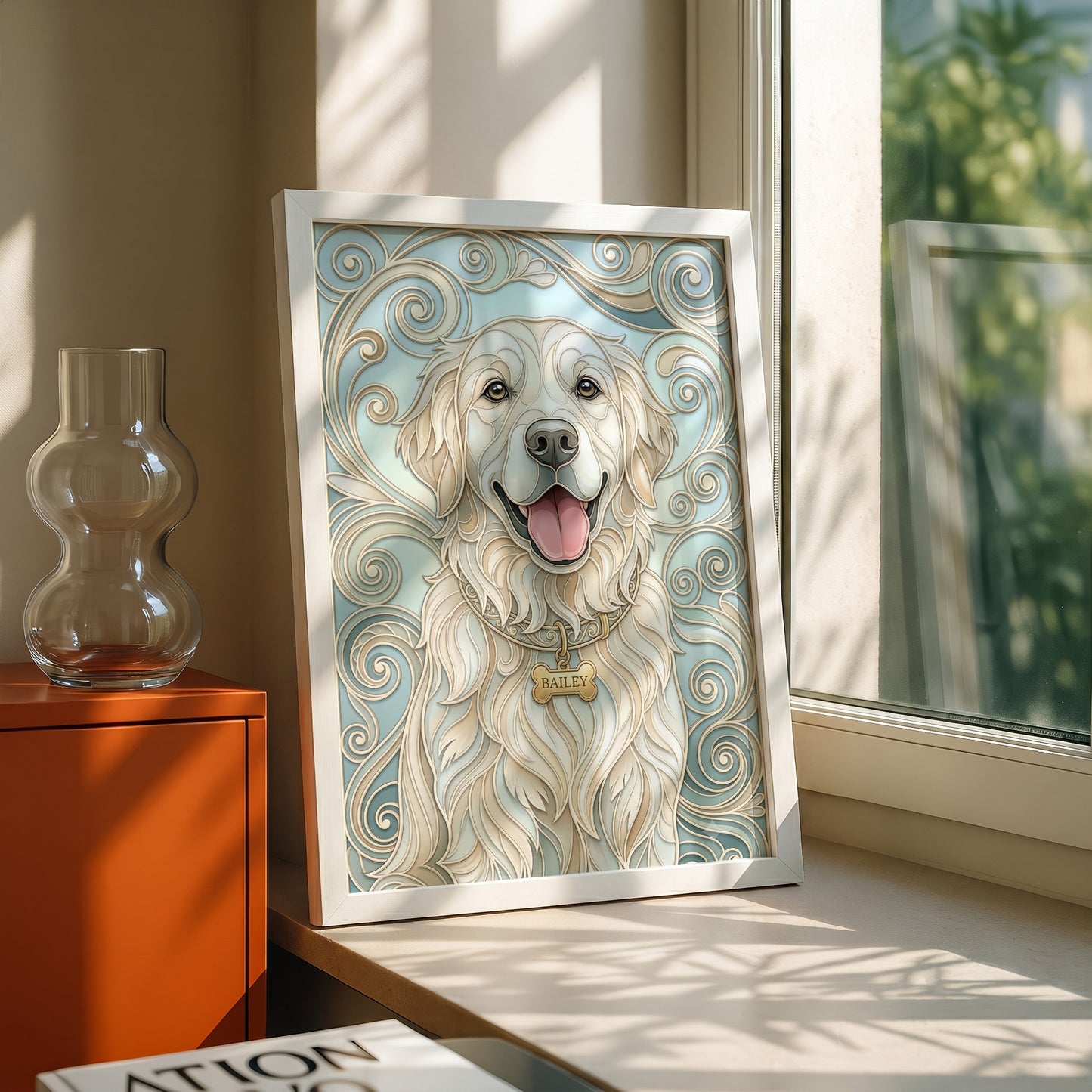 The Elegant Filigree – Custom Pet Portrait Wall Art