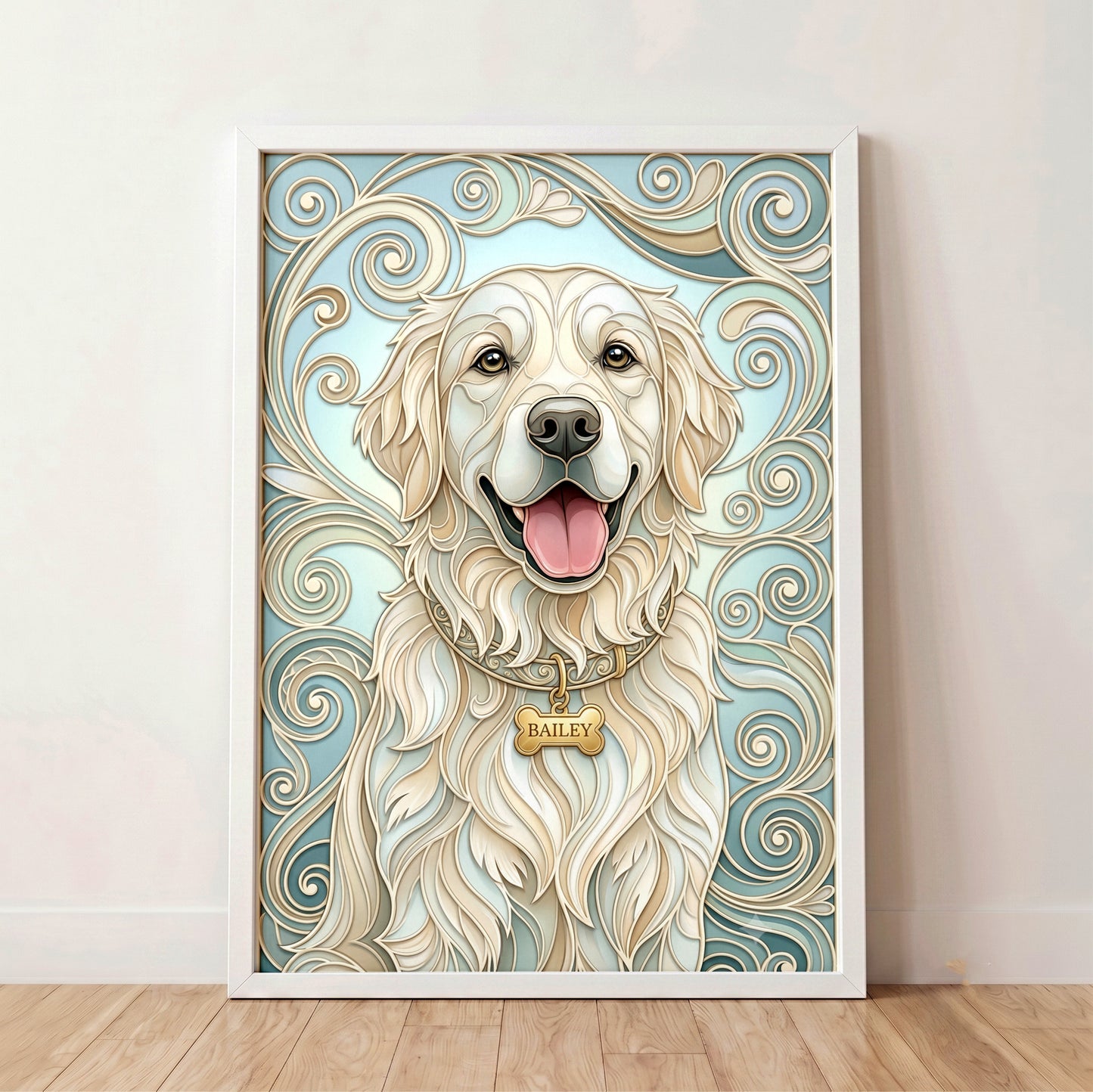 The Elegant Filigree – Custom Pet Portrait Wall Art