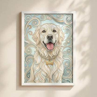 The Elegant Filigree – Custom Pet Portrait Wall Art