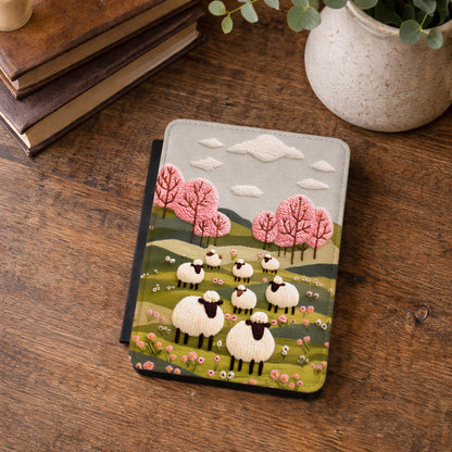 The Embroidered Meadow – Faux Needlepoint Kindle Case