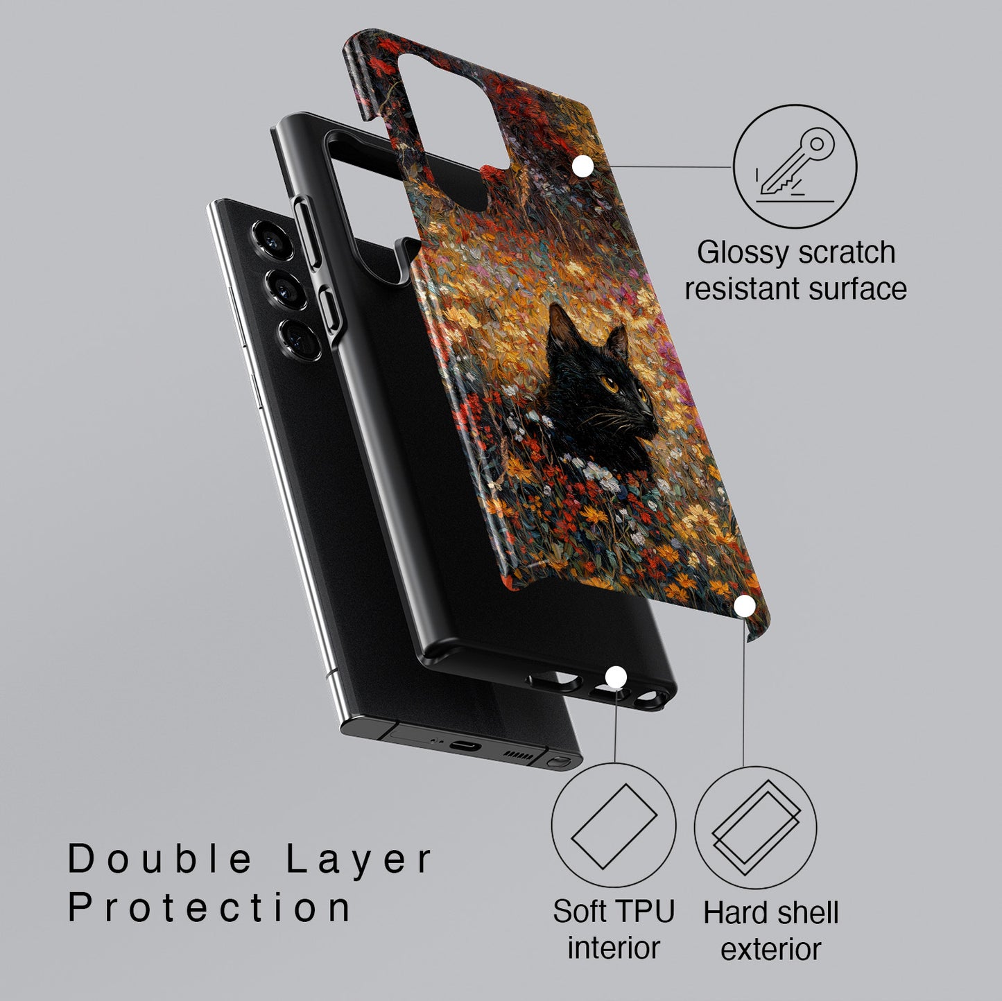 The Golden Gaze Design Phone Case for Galaxy S series Phones