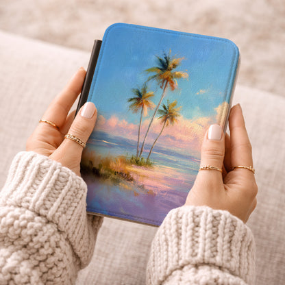 The Golden Hour Canvas – Painted Palm Design Kindle Case
