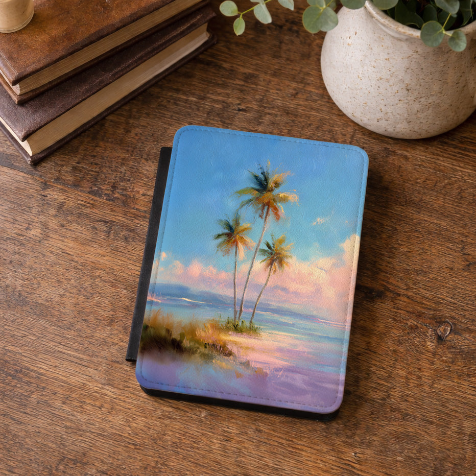 The Golden Hour Canvas – Painted Palm Design Kindle Case