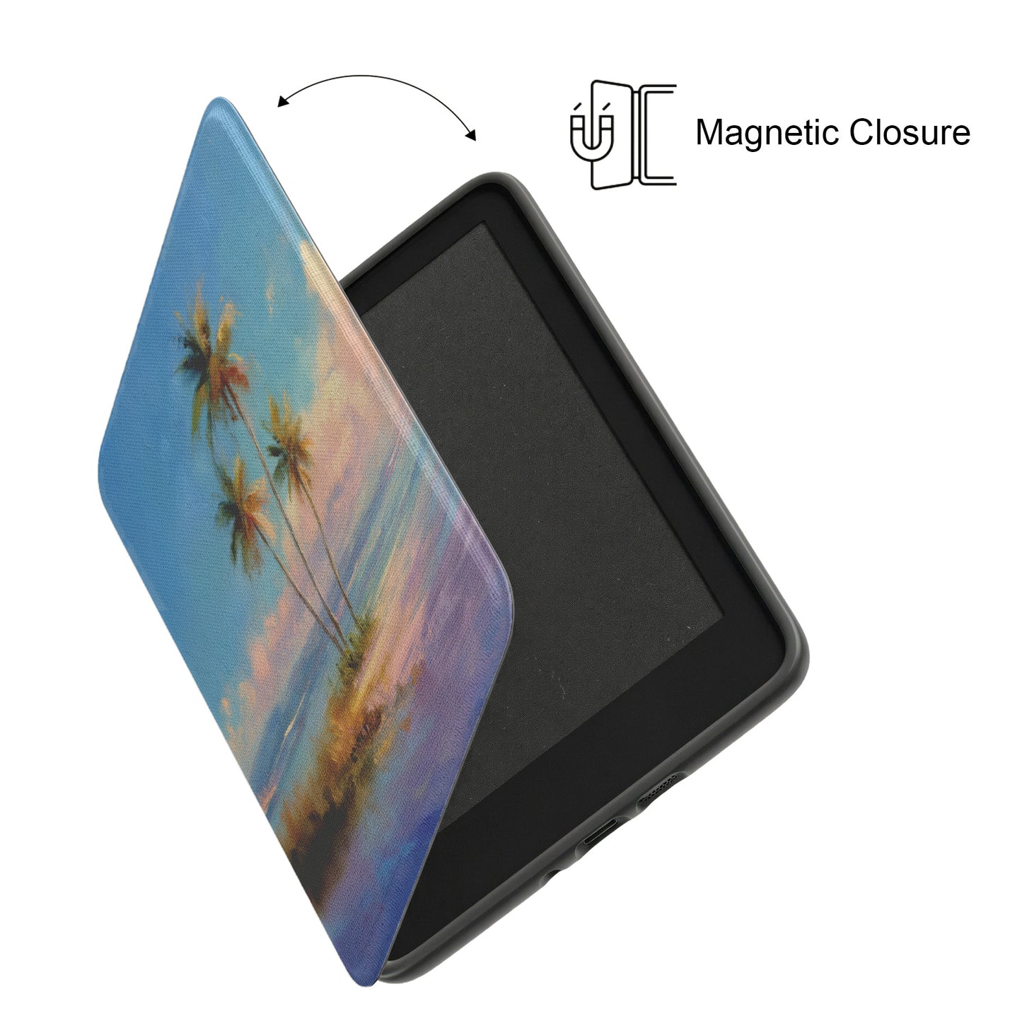 The Golden Hour Canvas – Painted Palm Design Kindle Case