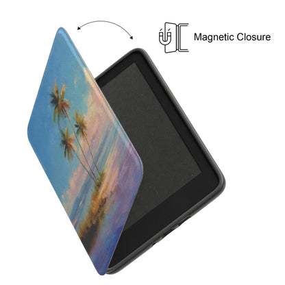 The Golden Hour Canvas – Painted Palm Design Kindle Case