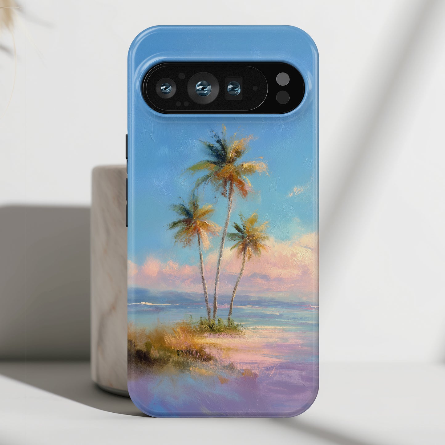 The Golden Hour Canvas – Painted Palm Design Phone Case for Google Pixel