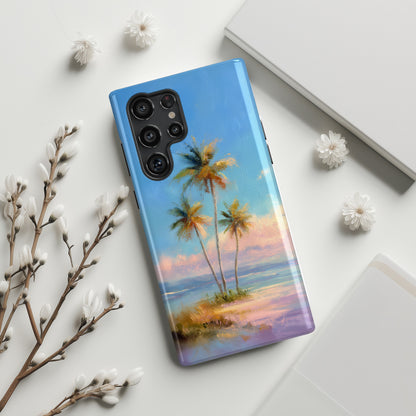 The Golden Hour Canvas – Painted Palm Design Phone Case for Galaxy S series Phones