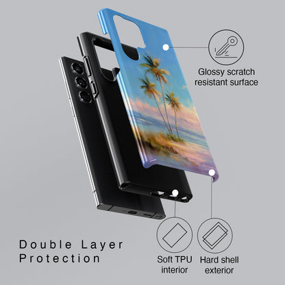 The Golden Hour Canvas – Painted Palm Design Phone Case for Galaxy S series Phones