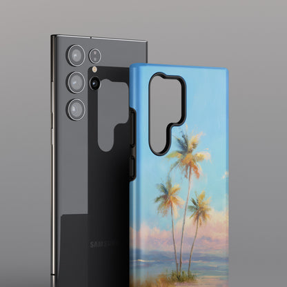 The Golden Hour Canvas – Painted Palm Design Phone Case for Galaxy S series Phones