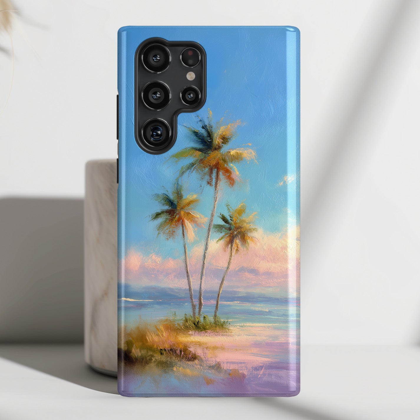 The Golden Hour Canvas – Painted Palm Design Phone Case for Galaxy S series Phones