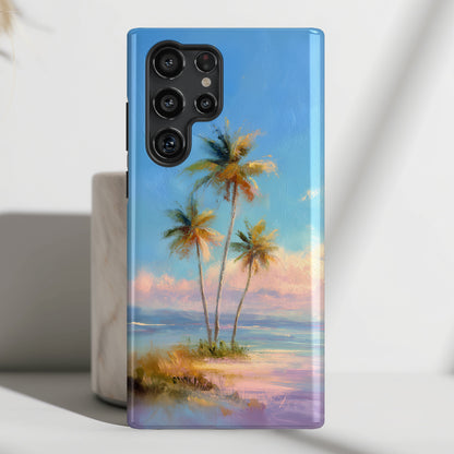 The Golden Hour Canvas – Painted Palm Design Phone Case for Galaxy S series Phones