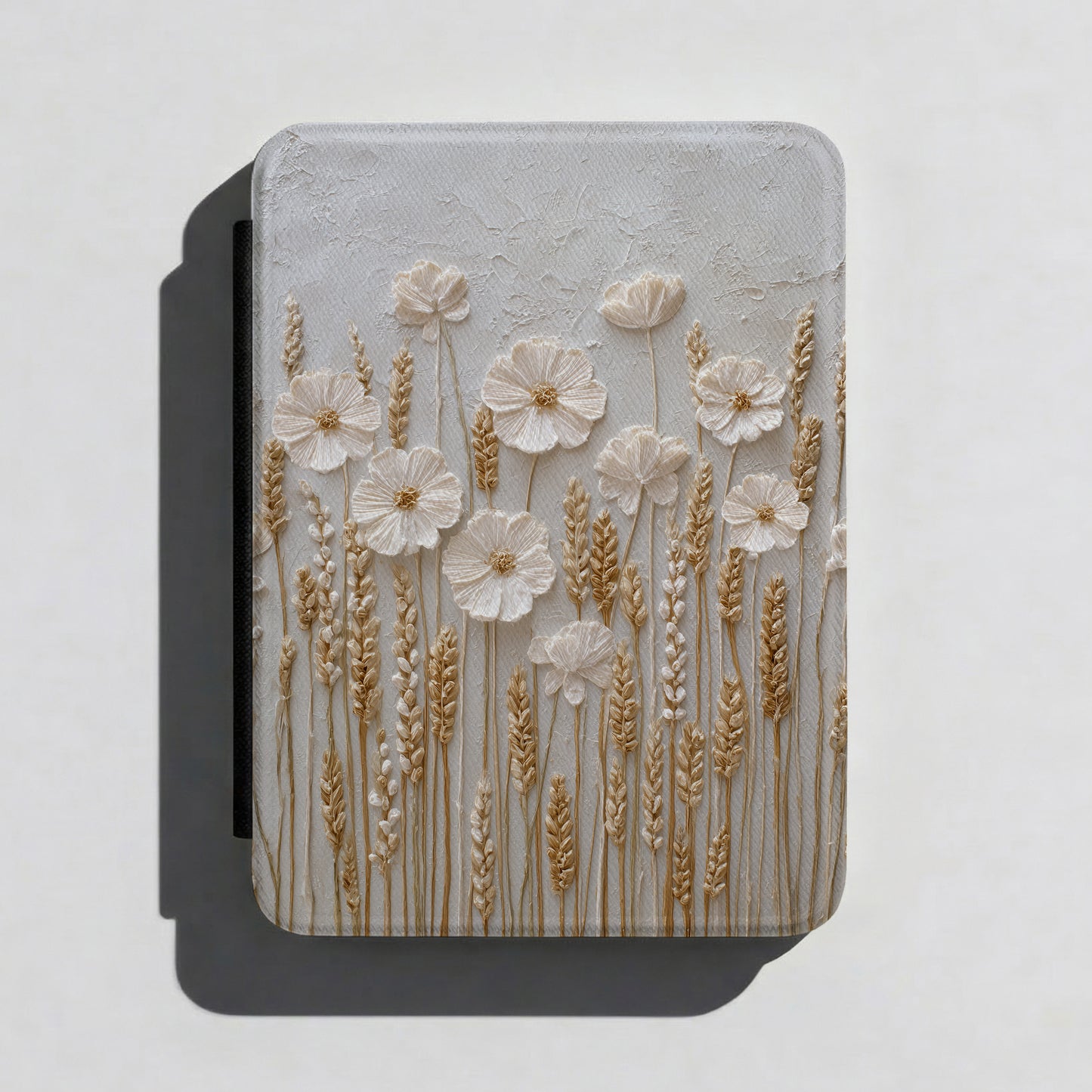 The Golden Meadow – 3D Impasto Botanical Kindle Case