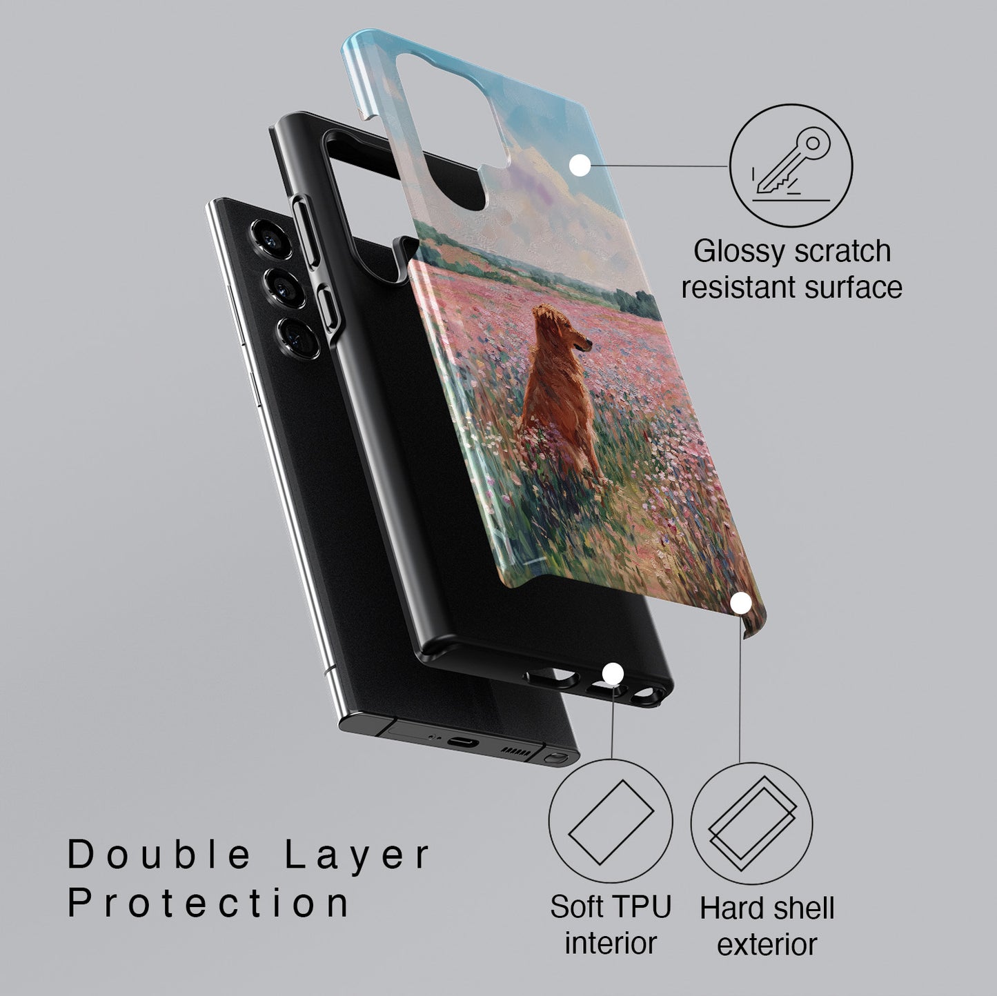The Golden Meadow Design Phone Case for Galaxy S series Phones