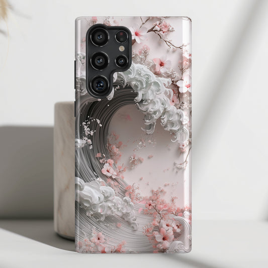 The Great Sakura Wave Design Case for Galaxy S series Phones
