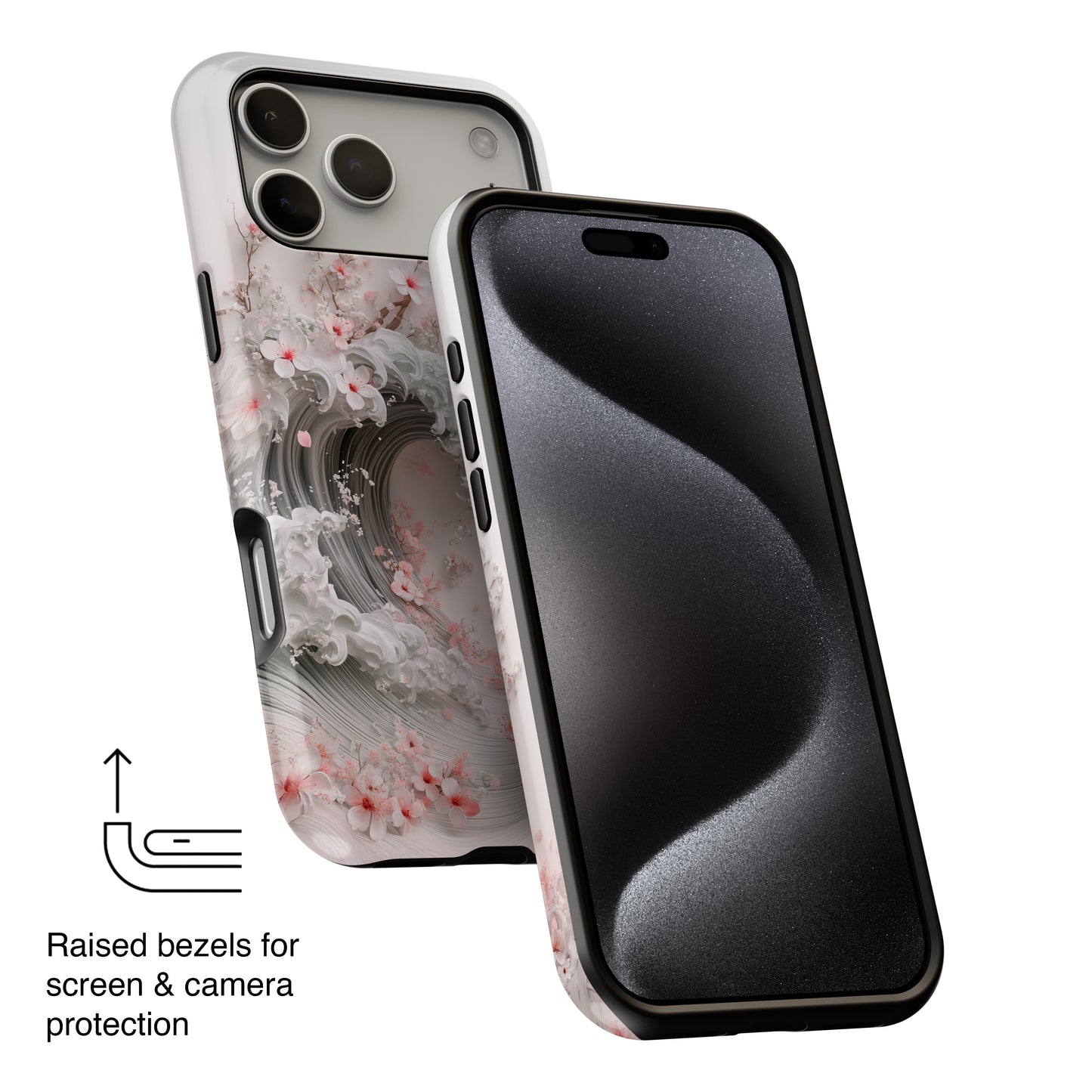 The Great Sakura Wave Design iPhone Case