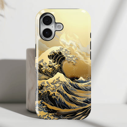 The Great Wave Gold Theme Design Design iPhone Case