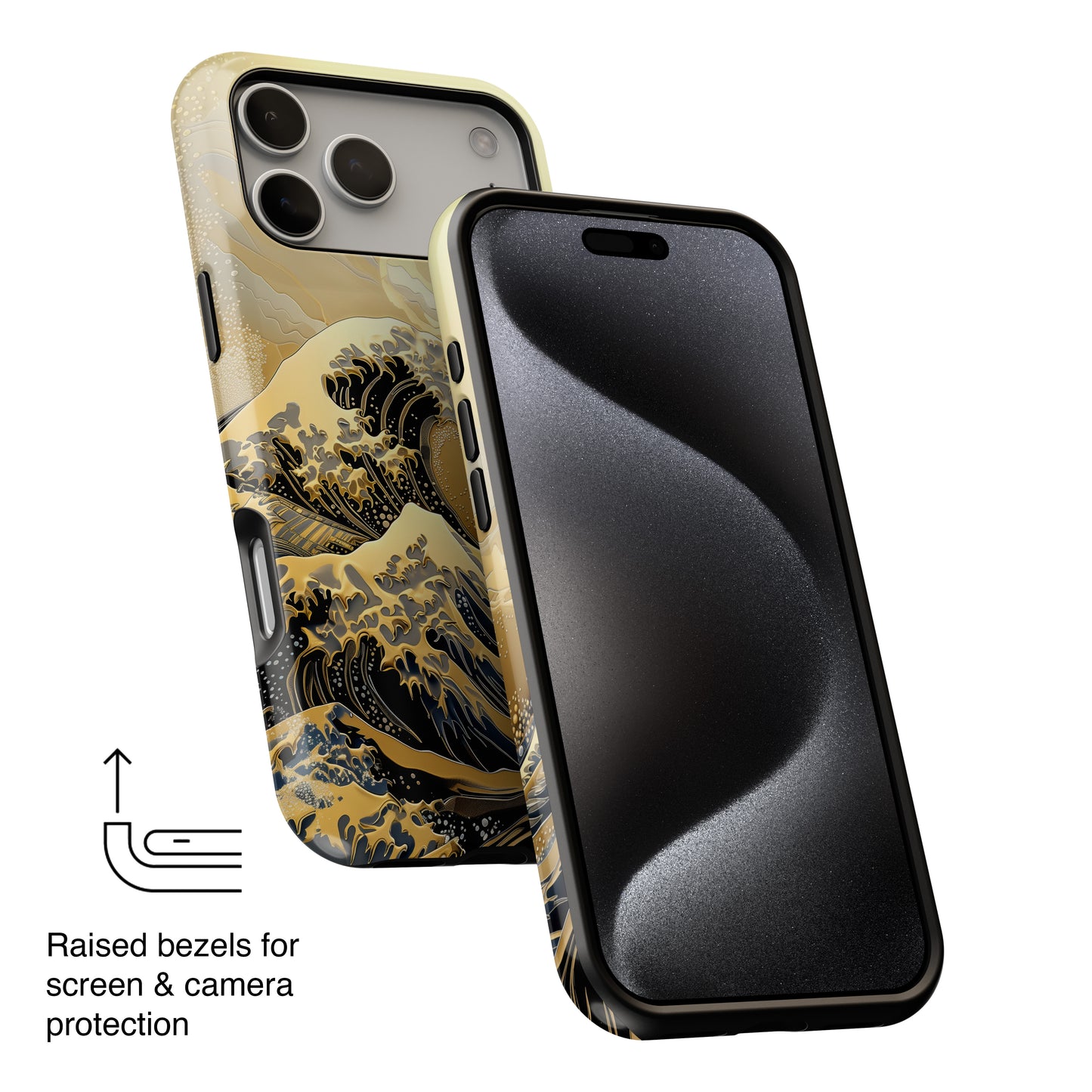 The Great Wave Gold Theme Design Design iPhone Case