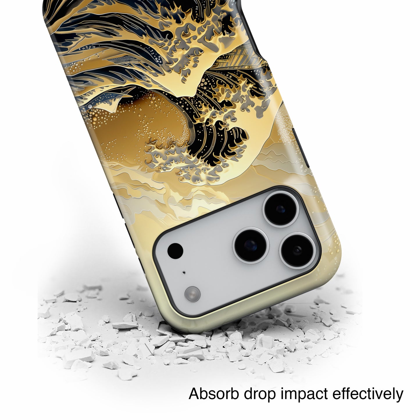 The Great Wave Gold Theme Design Design iPhone Case