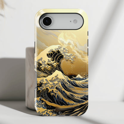 The Great Wave Gold Theme Design Design iPhone Case