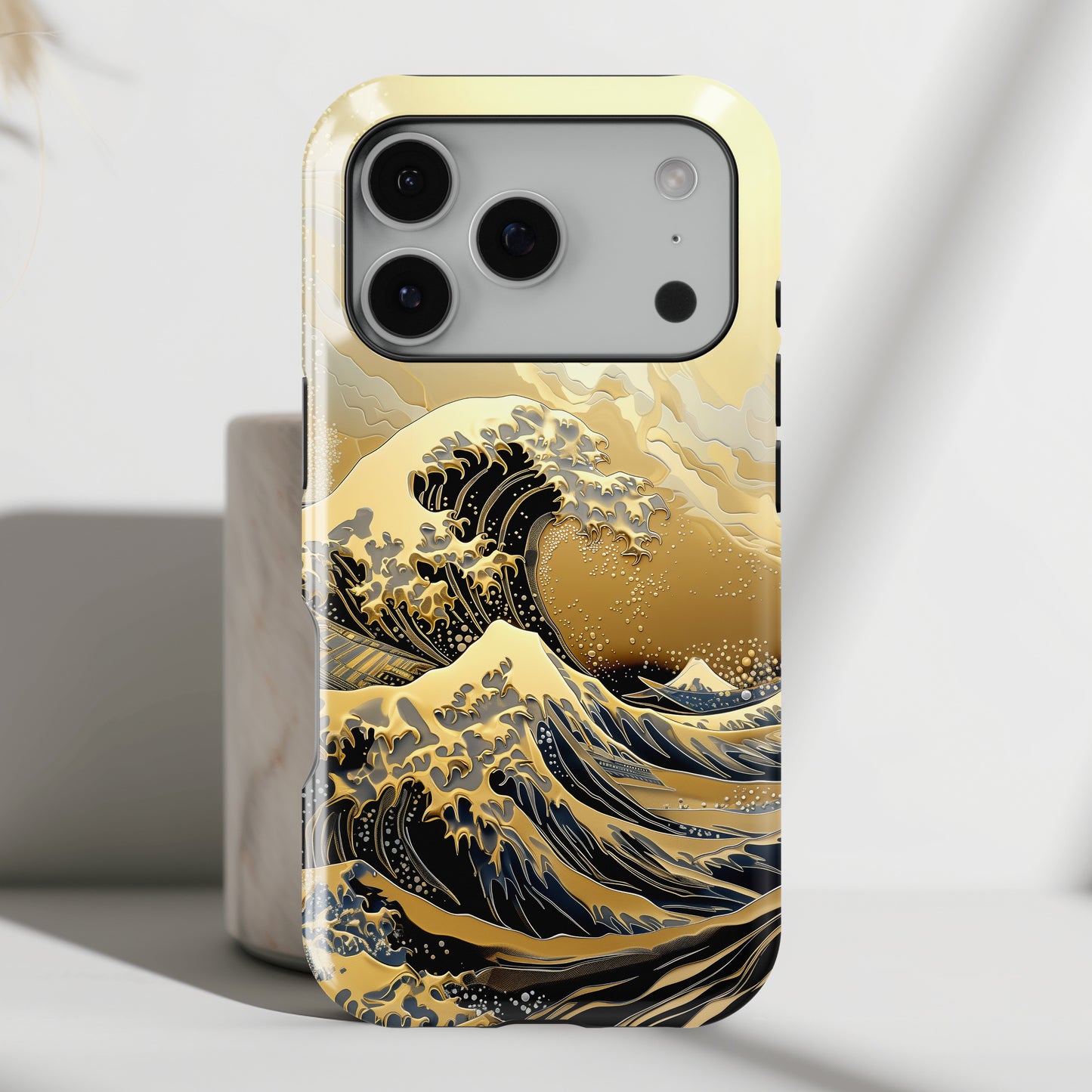 The Great Wave Gold Theme Design Design iPhone Case
