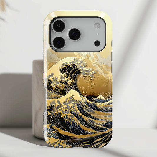 The Great Wave Gold Theme Design Design iPhone Case