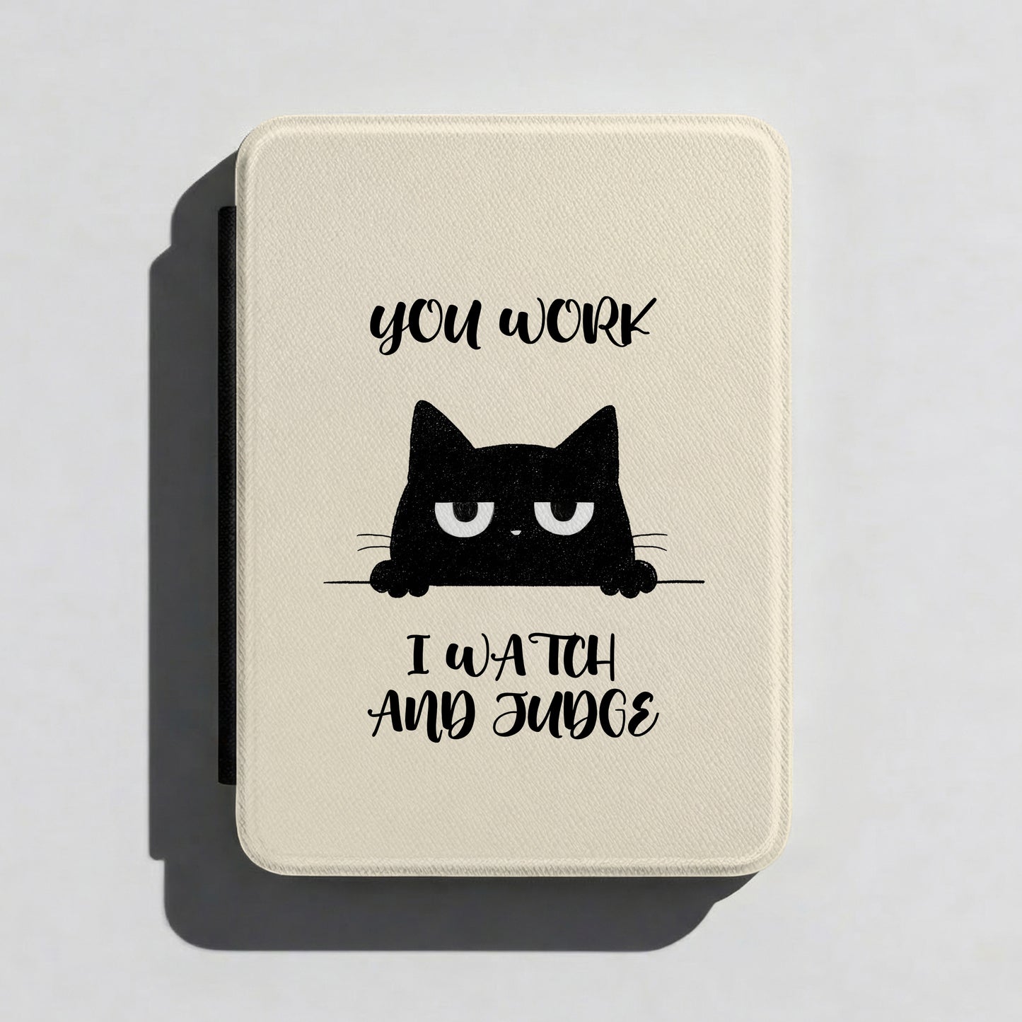 The Judgy Supervisor – Funny Black Cat Kindle Case