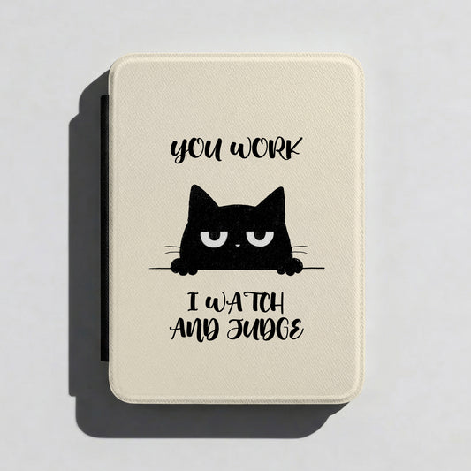 The Judgy Supervisor – Funny Black Cat Kindle Case
