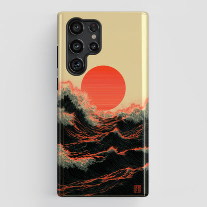 The Kyokujitsu Exhibition – Framed Rising Sun Wave Phone Case for Galaxy S series Phones