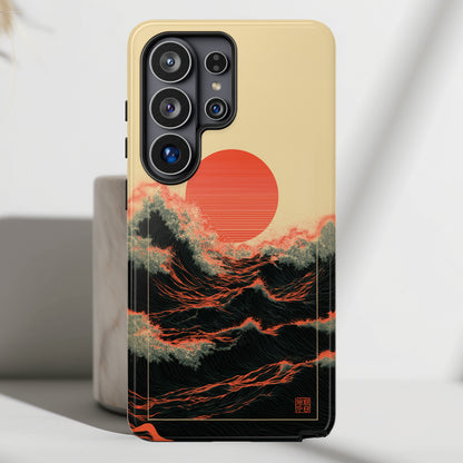 The Kyokujitsu Exhibition – Framed Rising Sun Wave Phone Case for Galaxy S series Phones