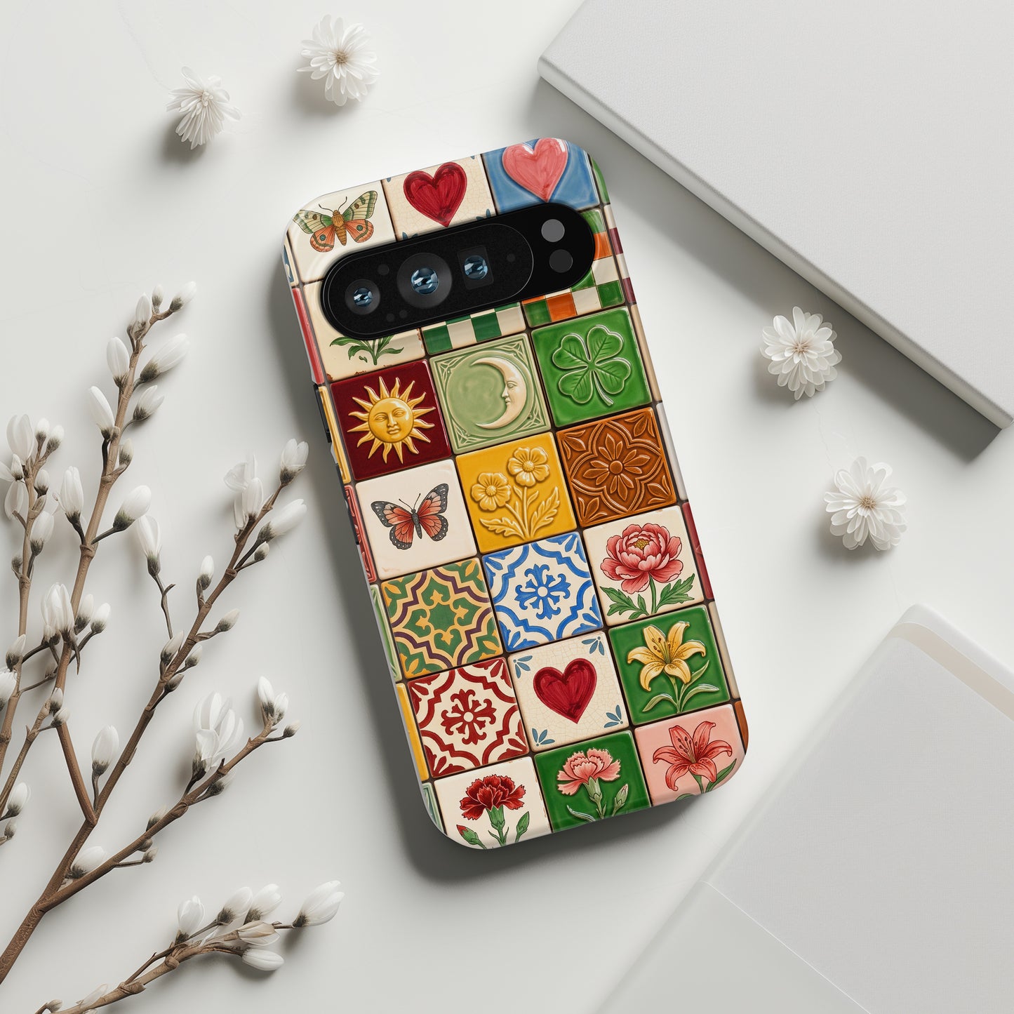 The Mediterranean Mosaic – Ceramic Tile Design Phone Case for Google Pixel