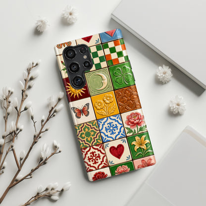 The Mediterranean Mosaic – Ceramic Tile Design Phone Case for Galaxy S series Phones